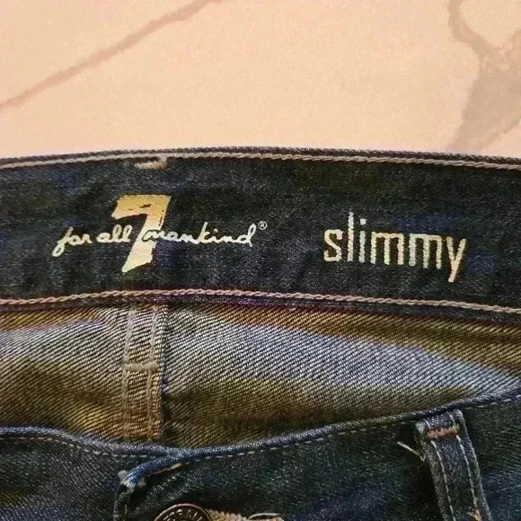 7 For All Mankind Mens Slimmy Straight Jeans Blue Size 36 - Picture 4 of 8